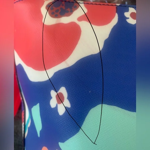 kate spade Jules Newbury Lane Cherry Floral Printed Vinyl Tote **NEW WITH TAGS** - Picture 9 of 12